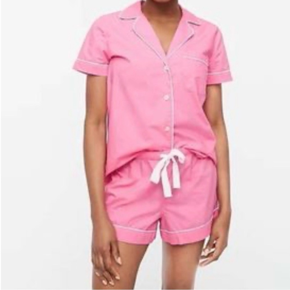 J. Crew Short-Sleeve End-on-end Cotton Pajama Set